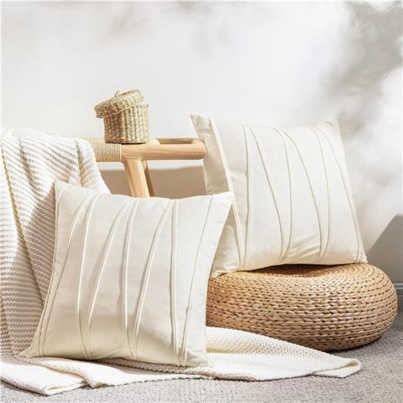 Decorative Throw PillowCovers 18X18 Inch,Soft Solid Velvet Pillow Covers Cushion - Picture 1 of 6